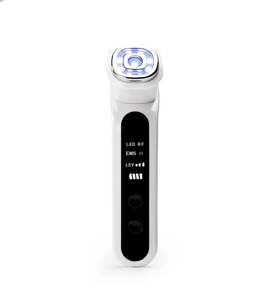 Facial Rejuvenation Device - 7 LED, RF, EMS, Sonic Vibration, Hot Massage THERAPY